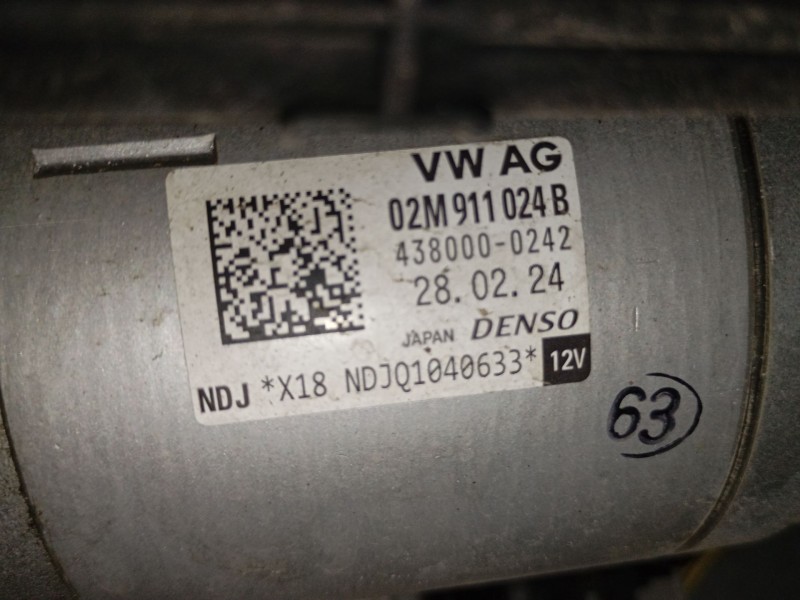 Recambio de motor arranque para volkswagen t-roc (a11, d11) 2.0 tdi scr referencia OEM IAM 02M911024B  