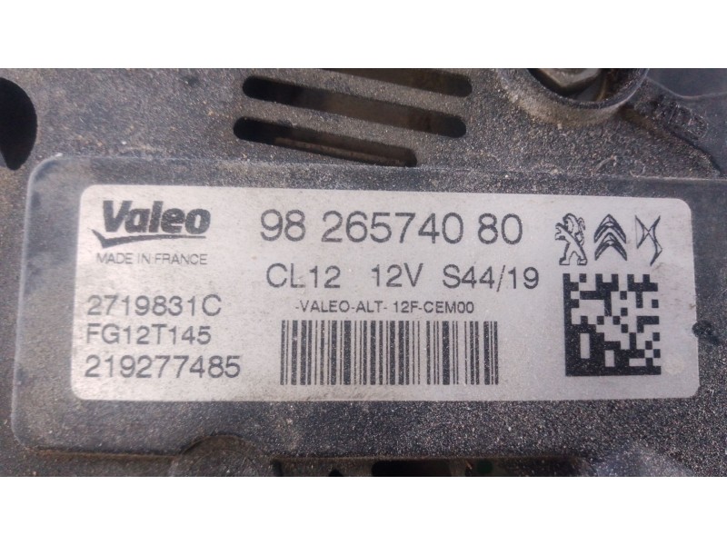 Recambio de alternador para peugeot 208 ii (ub_, up_, uw_, uj_) 1.2 puretech 100 referencia OEM IAM   