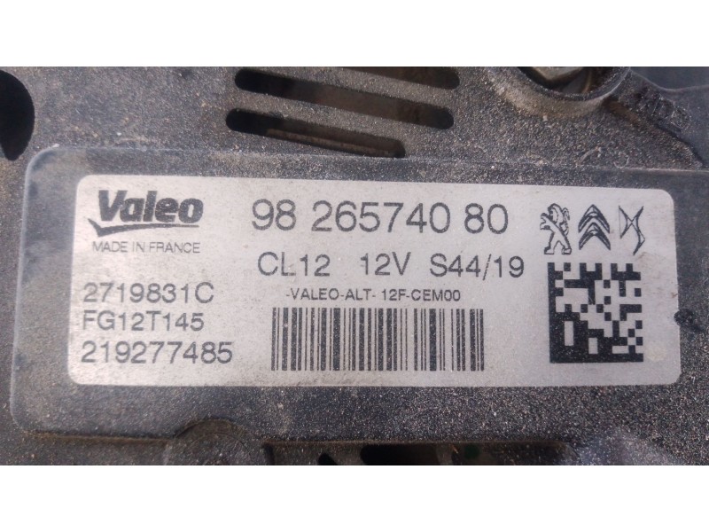 Recambio de alternador para peugeot 208 ii (ub_, up_, uw_, uj_) 1.2 puretech 100 referencia OEM IAM   