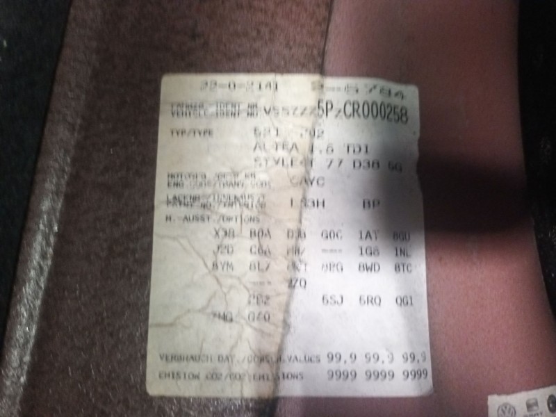 seat altea (5p1) del año 2009