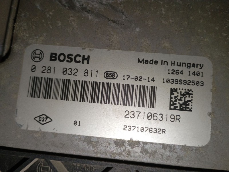 Recambio de centralita motor uce para dacia logan ii 1.5 dci / blue dci 75 referencia OEM IAM 237106319R 0281032811 