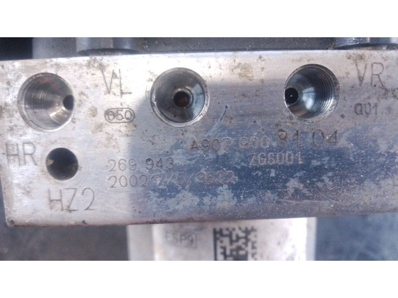 Recambio de abs para mercedes-benz sprinter 3,5-t furgoneta (b907, b910) 314 cdi rwd (907.631, 907.633, 907.635, 907.637) refere