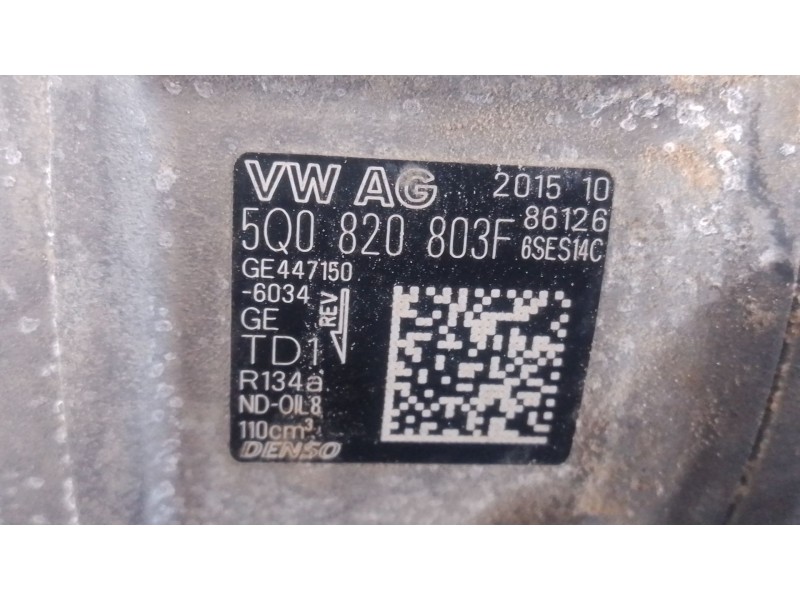 Recambio de compresor aire acondicionado para seat leon (5f1) 1.6 tdi referencia OEM IAM   