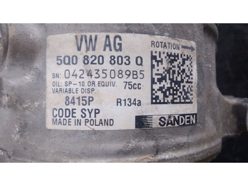 Recambio de compresor aire acondicionado para volkswagen crafter furgoneta (sy_, sx_) 2.0 tdi referencia OEM IAM 5Q0820803Q  