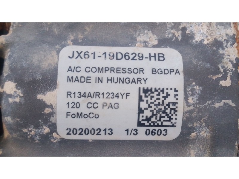 Recambio de compresor aire acondicionado para ford focus iv (hn) 1.0 ecoboost referencia OEM IAM JX6119D629HB  
