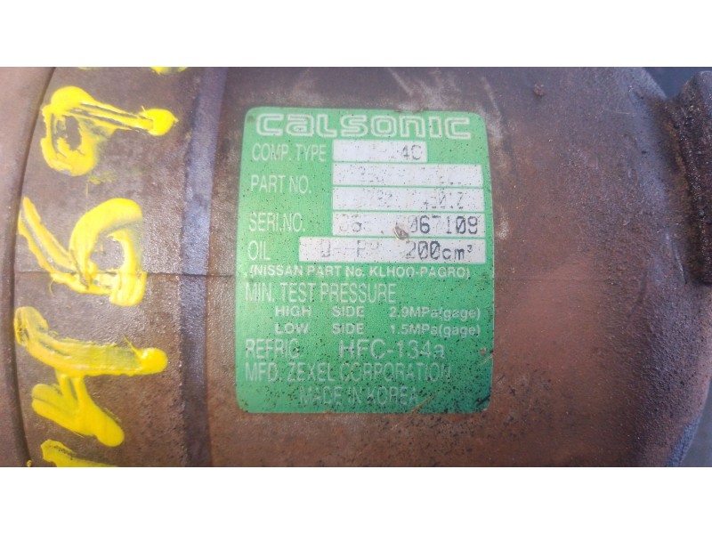 Recambio de compresor aire acondicionado para nissan terrano ii (r20) 2.7 tdi 4wd referencia OEM IAM   