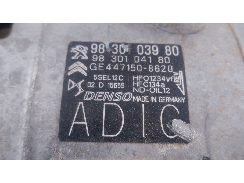 Recambio de compresor aire acondicionado para citroën c5 aircross (ac_, aj_, ar_, a4_) 1.5 bluehdi 130 (acyhzj, acyhzr) referenc