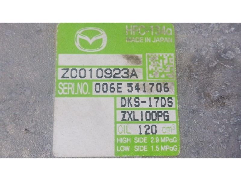 Recambio de compresor aire acondicionado para mazda 6 hatchback (gh) 1.8 mzr referencia OEM IAM   