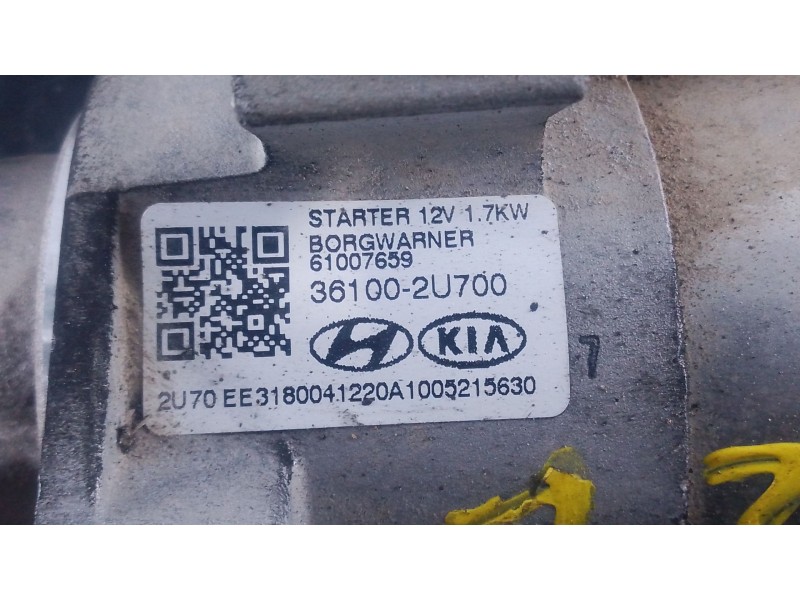 Recambio de motor arranque para hyundai tucson (nx4e, nx4a) 1.6 crdi hybrid 48v htrac referencia OEM IAM   