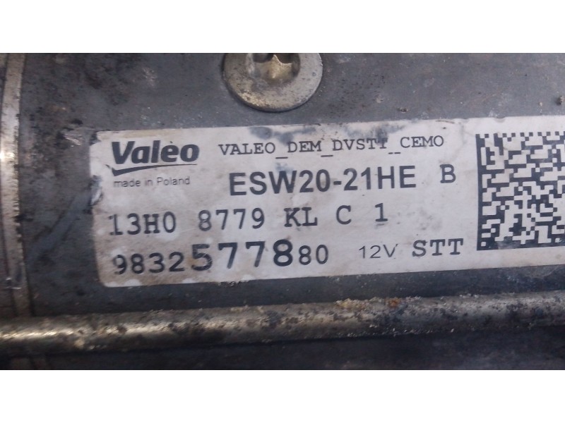 Recambio de motor arranque para citroën c4 cactus 1.5 bluehdi 100 referencia OEM IAM 9832577880  