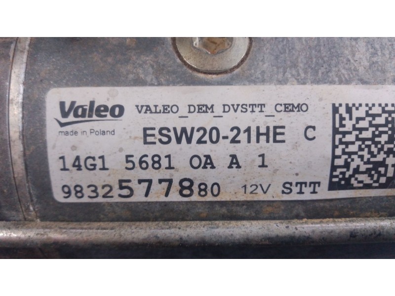 Recambio de motor arranque para peugeot 2008 ii (ud_, us_, uy_, uj_, ur_, uc_) 1.5 bluehdi 110 (udyhsk) referencia OEM IAM 98325