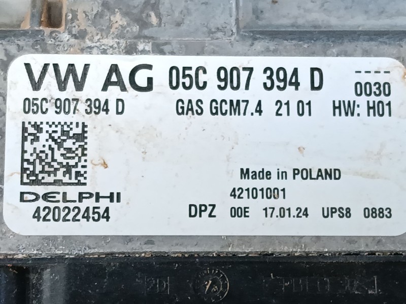 Recambio de centralita motor uce para volkswagen taigo (cs1) 1.0 tsi referencia OEM IAM 05C907394D 42022454 