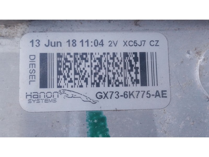 Recambio de intercooler para jaguar xe prestige referencia OEM IAM   