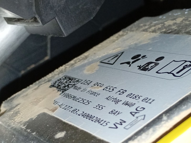 Recambio de kit airbag para volkswagen caddy v furgoneta/monovolumen (sba, sbh) 2.0 tdi bmt referencia OEM IAM 1EA959655FB  