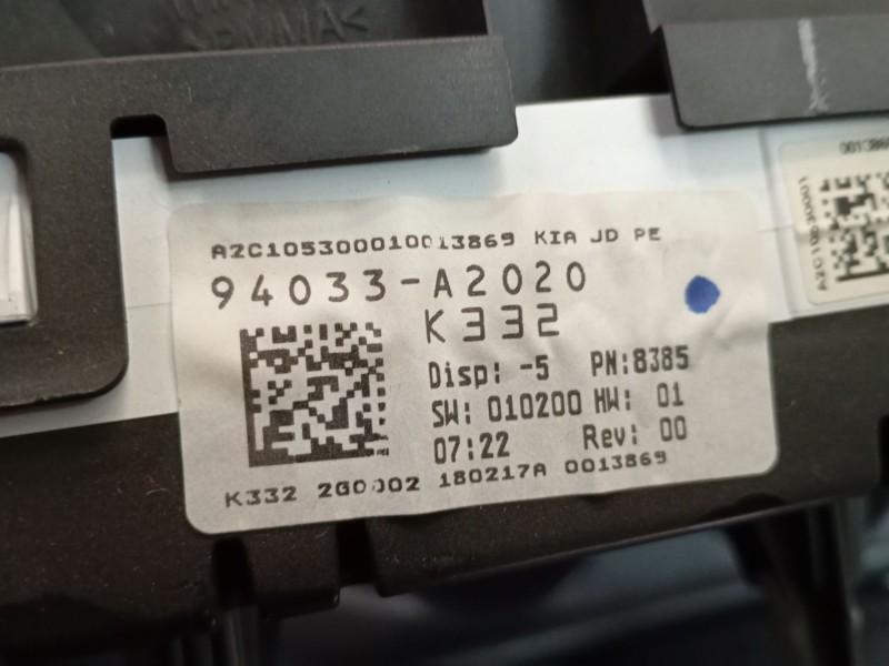 Recambio de cuadro instrumentos para kia cee´d (jd) 1.4 crdi 90 referencia OEM IAM 94033A2020  