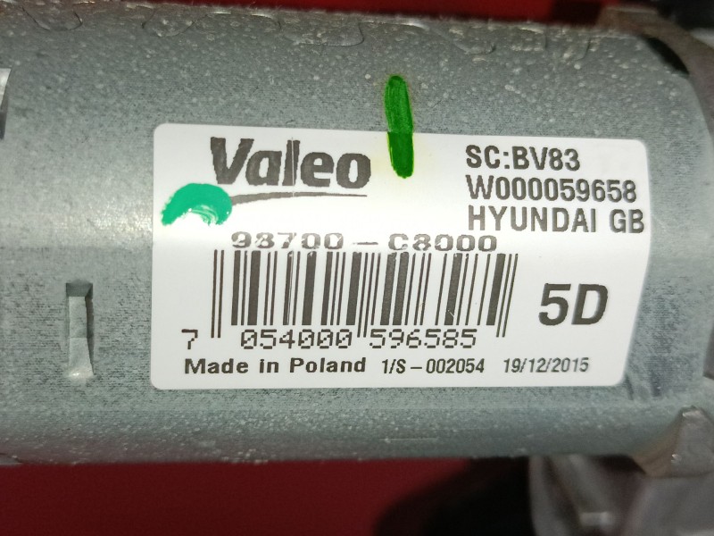 Recambio de motor limpia trasero para hyundai i20 ii (gb, ib) 1.2 referencia OEM IAM 98700C8000  