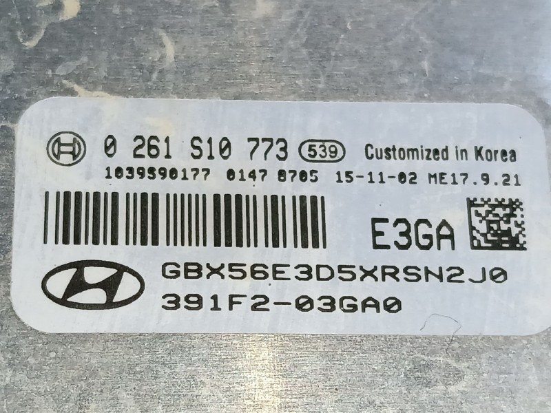 Recambio de centralita motor uce para hyundai i20 ii (gb, ib) 1.2 referencia OEM IAM 391F203GA0 0261S10773 