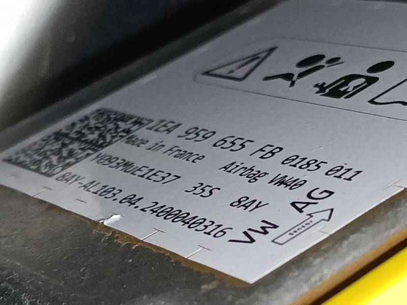 Recambio de kit airbag para volkswagen caddy v furgoneta/monovolumen (sba, sbh) 2.0 tdi bmt referencia OEM IAM   