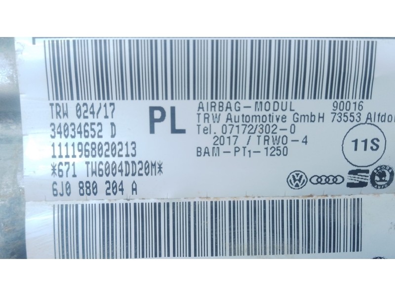Recambio de airbag delantero derecho para seat ibiza iv (6j5, 6p1) 1.0 tsi referencia OEM IAM   