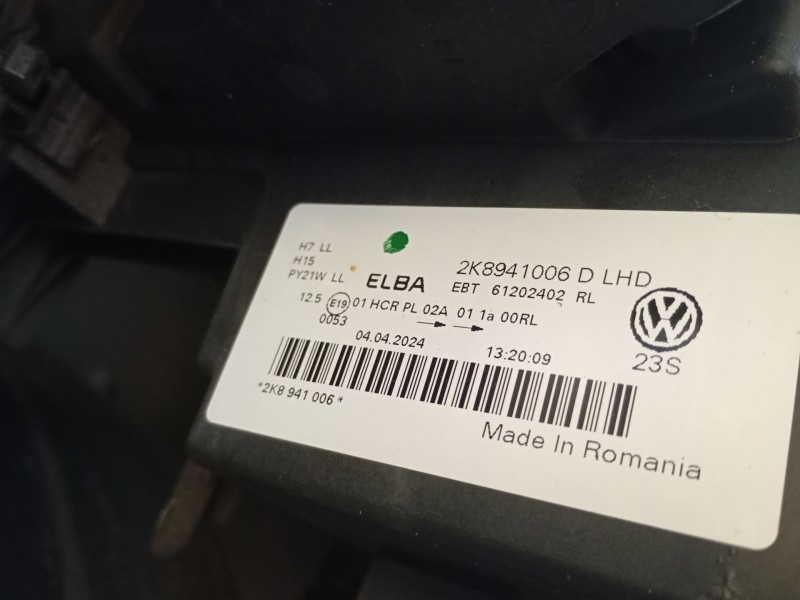 Recambio de faro derecho para volkswagen caddy v furgoneta/monovolumen (sba, sbh) 2.0 tdi bmt referencia OEM IAM 2K8941006D  