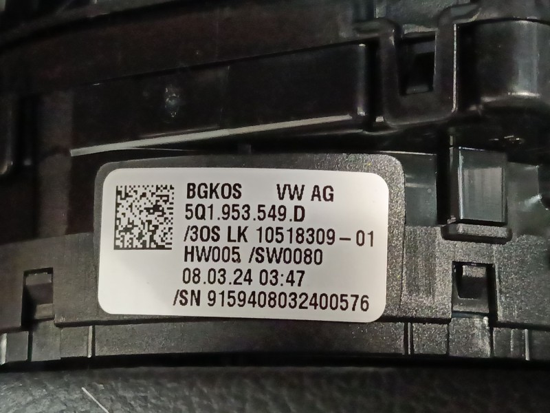 Recambio de anillo airbag para volkswagen caddy v furgoneta/monovolumen (sba, sbh) 2.0 tdi bmt referencia OEM IAM 5Q1953549D  