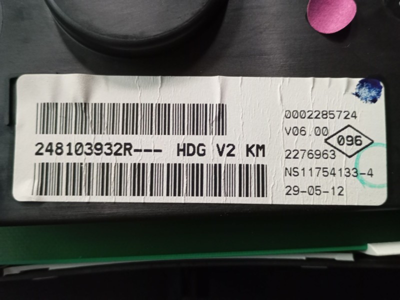Recambio de cuadro instrumentos para dacia lodgy (js_) 1.5 dci referencia OEM IAM 248103932R  