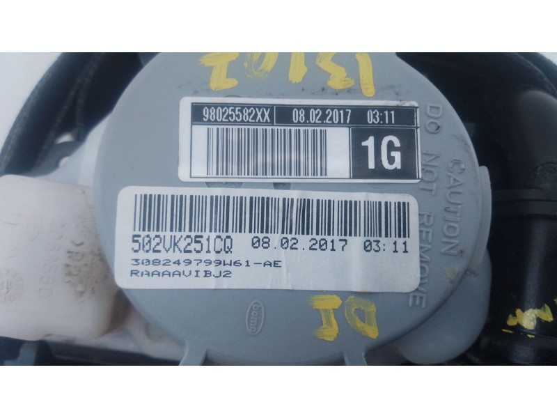 Recambio de cinturon seguridad delantero izquierdo para peugeot partner tepee 1.6 bluehdi 100 referencia OEM IAM   