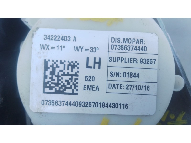 Recambio de cinturon seguridad trasero izquierdo para jeep renegade limited 4wd referencia OEM IAM   