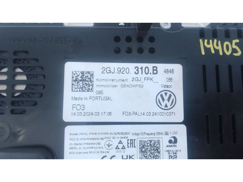 Recambio de cuadro instrumentos para volkswagen t-roc (a11, d11) 1.5 tsi referencia OEM IAM 2GJ920310B  