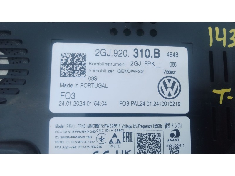 Recambio de cuadro instrumentos para volkswagen t-roc (a11, d11) 1.0 tsi referencia OEM IAM   