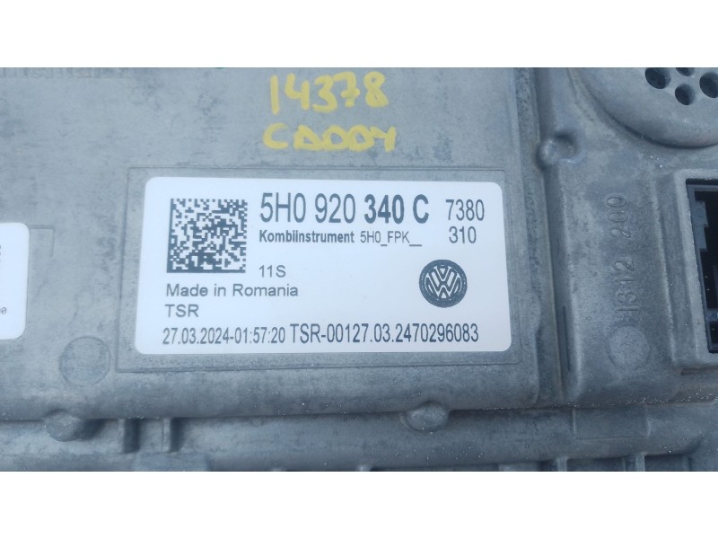 Recambio de cuadro instrumentos para volkswagen caddy v furgoneta/monovolumen (sba, sbh) 2.0 tdi bmt referencia OEM IAM 5H092034