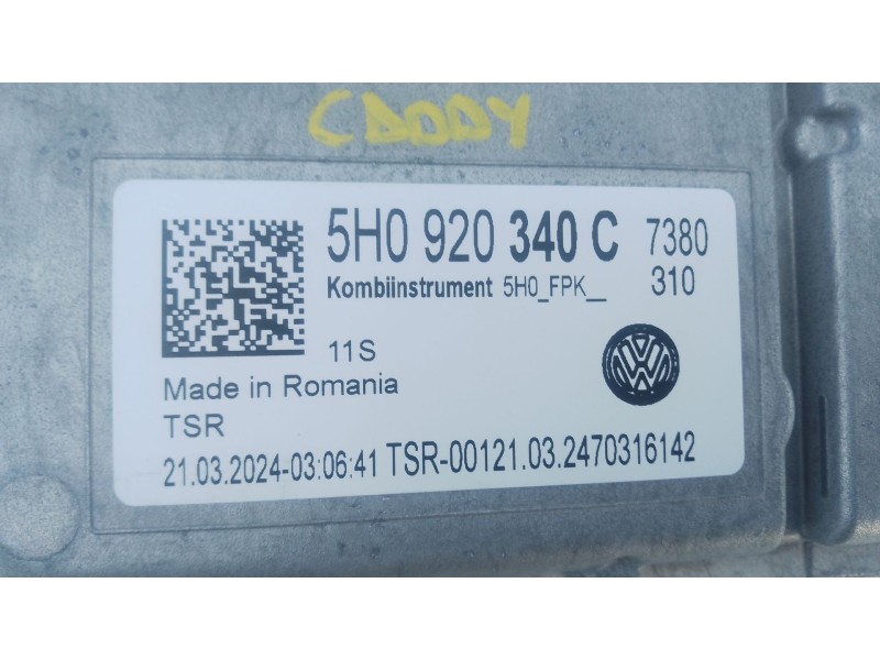 Recambio de cuadro instrumentos para volkswagen caddy v furgoneta/monovolumen (sba, sbh) 2.0 tdi bmt referencia OEM IAM 5H092034