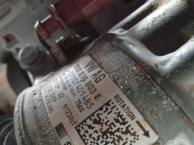 Recambio de compresor aire acondicionado para skoda scala (nw1) 1.0 tsi referencia OEM IAM 3Q0816803E  