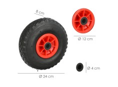 Recambio de rueda para universal rueda carretilla almacen / llanta plastico 20mm referencia OEM IAM 11110605 8435450414831 TIEND