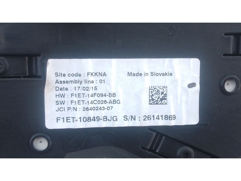 Recambio de cuadro instrumentos para ford focus iii turnier 1.6 ti referencia OEM IAM F1ET10849BJG F1ET14F094BB 