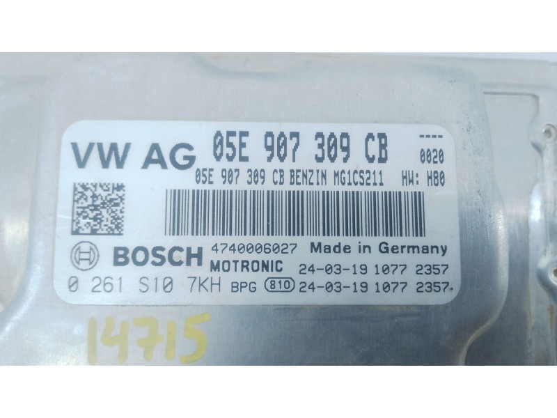 Recambio de centralita motor uce para volkswagen t-roc (a11, d11) 1.5 tsi referencia OEM IAM 05E907309CB 0261S10KH 