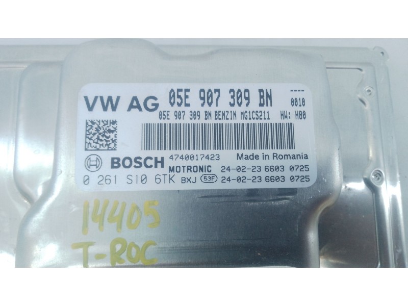 Recambio de centralita motor uce para volkswagen t-roc (a11, d11) 1.5 tsi referencia OEM IAM 05E907309BN 0261S106TK 