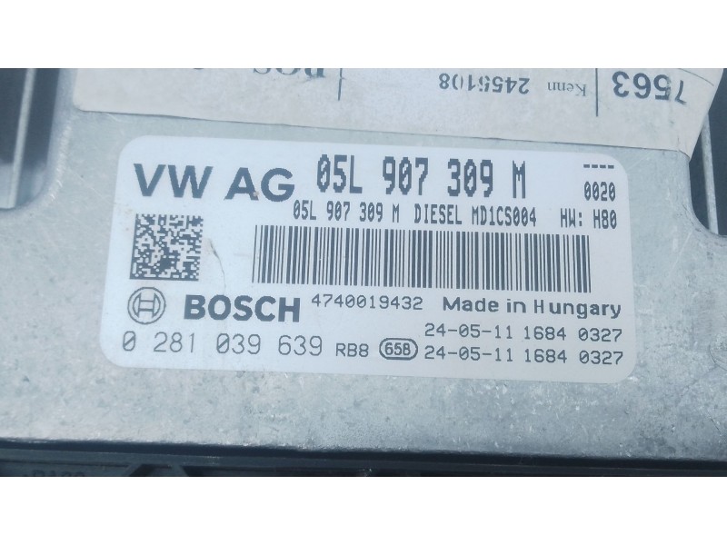 Recambio de centralita motor uce para volkswagen t-roc (a11, d11) 2.0 tdi scr referencia OEM IAM 05L907309M  