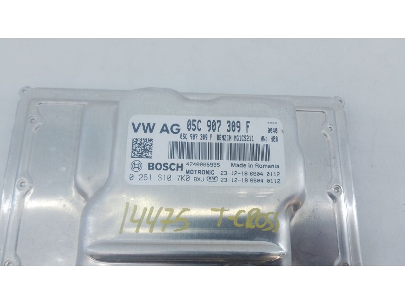 Recambio de centralita motor uce para volkswagen t-cross (c11, d31) 1.0 tsi referencia OEM IAM 05C907309F 0261S107K0 