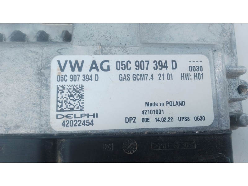 Recambio de centralita motor uce para volkswagen t-cross (c11, d31) 1.0 tsi referencia OEM IAM 05C907394D 42022454 