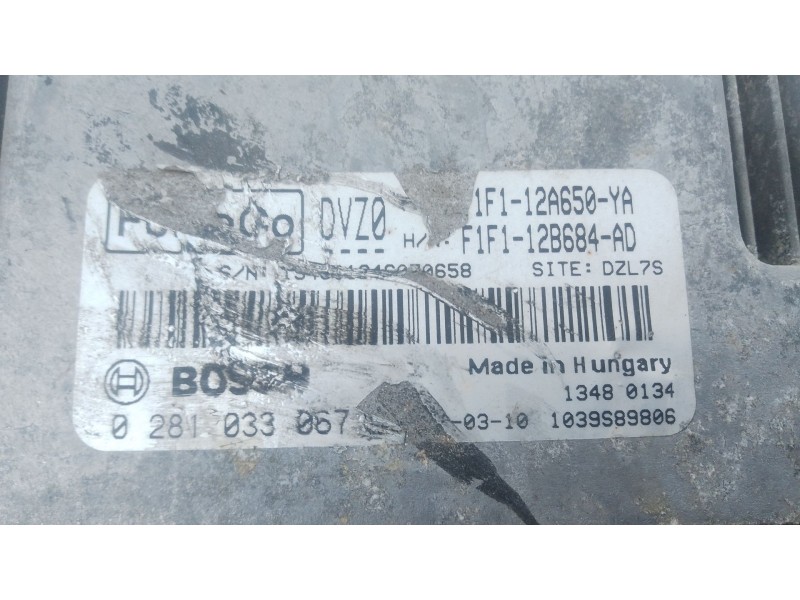 Recambio de centralita motor uce para ford focus iii turnier 1.5 tdci referencia OEM IAM F1F112A650YA 0281033067 
