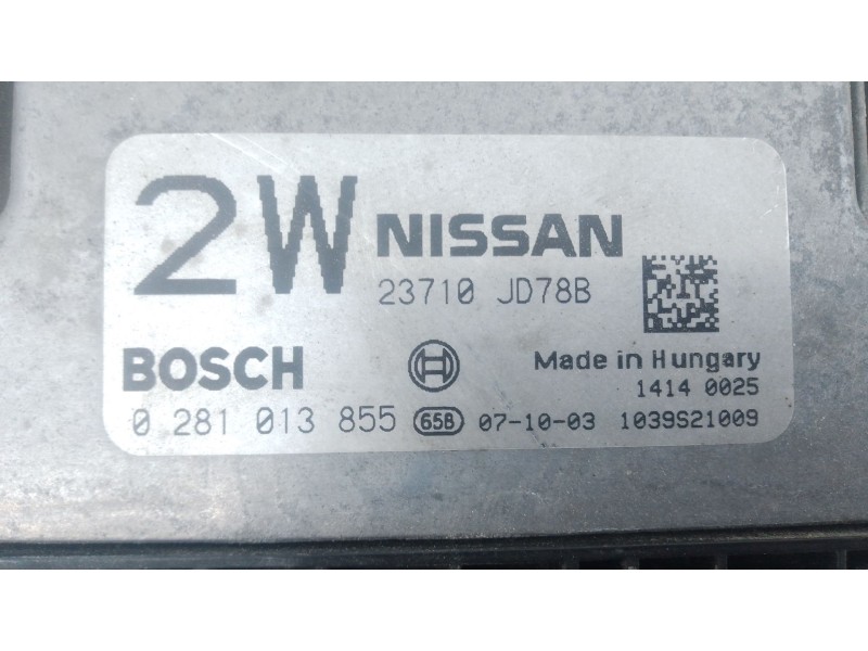Recambio de centralita motor uce para nissan qashqai i (j10, nj10) 2.0 dci a las 4 ruedas referencia OEM IAM 23710JD78B 02810138