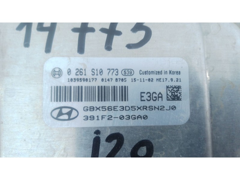 Recambio de centralita motor uce para hyundai i20 ii (gb, ib) 1.2 referencia OEM IAM 391F203GA0 0261S10773 