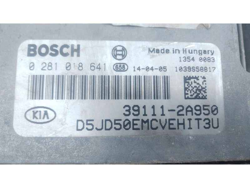 Recambio de centralita motor uce para kia cee´d (jd) 1.6 crdi 128 referencia OEM IAM 391112A950 0281018641 
