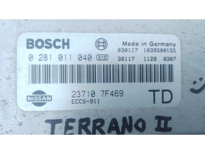 Recambio de centralita motor uce para nissan terrano ii (r20) 2.7 tdi 4wd referencia OEM IAM 237107F469 0281011040 