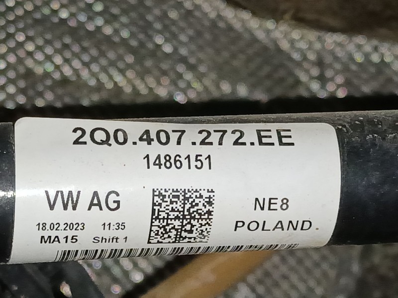 Recambio de transmision delantera derecha para skoda scala (nw1) 1.0 tsi referencia OEM IAM 2Q0407272EE  