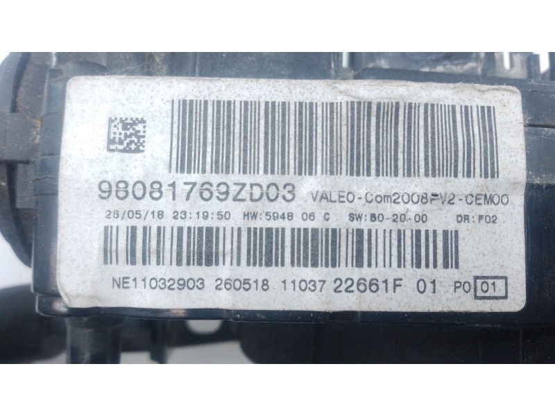 Recambio de anillo airbag para peugeot 208 i (ca_, cc_) 1.2 thp 110 referencia OEM IAM 98081769ZD  