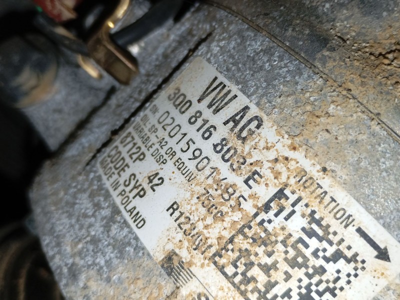 Recambio de compresor aire acondicionado para skoda kamiq (nw4) 1.0 tsi referencia OEM IAM 3Q0816803E  