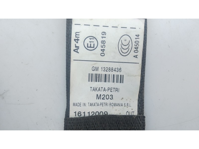 Recambio de cinturon seguridad trasero izquierdo para opel insignia sports tourer selective referencia OEM IAM   