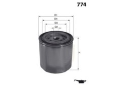 Recambio de filtro aceite para fiat ducato furgoneta (250_) 130 multijet 2,3 d 4x4 referencia OEM IAM A210507 A219018 6193002511